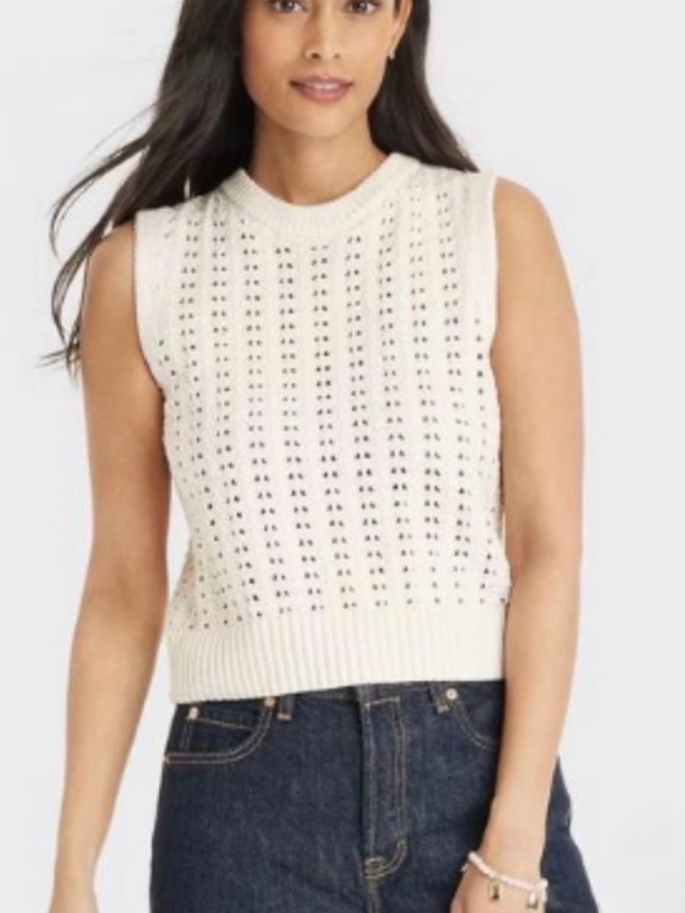 Universal Thread Openwork Sweater Tank Sleeveless
